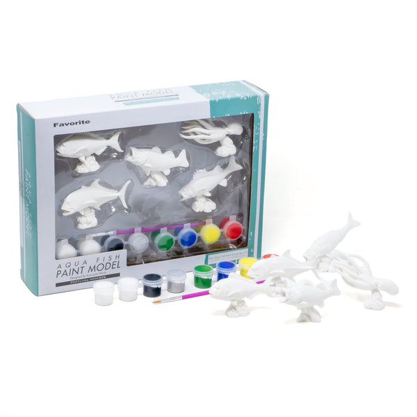 ★アクアマリン　妖精　置物　素敵な逸品 Favorite｜ミニアクアフィッシュ ペイントモデルボックス_01｜ペイント